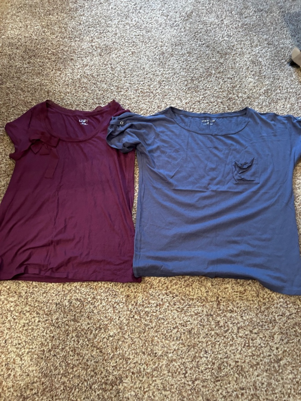 Ann Taylor & Loft tees tshirts LOT sheer trim bow